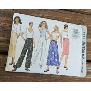 Butterick 3133 Pattern Skirt Pant Misses 14 16 18 Uncut and Unused Vintage 2001